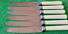 Vintage Set 6 Faux Bone Handle