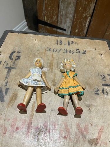 Pair vintage polish wooden - of,