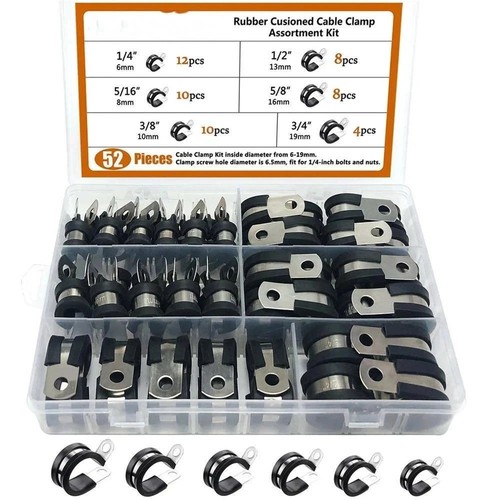Stainless style clips rubber - stainless,