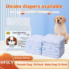 Female/Male dog Diapers - Disposable Nappies - 12/10 Pack - All Sizes