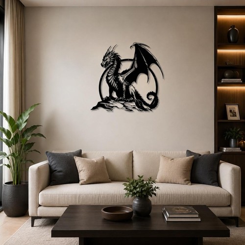 Metal dragon wall art iron - metal,