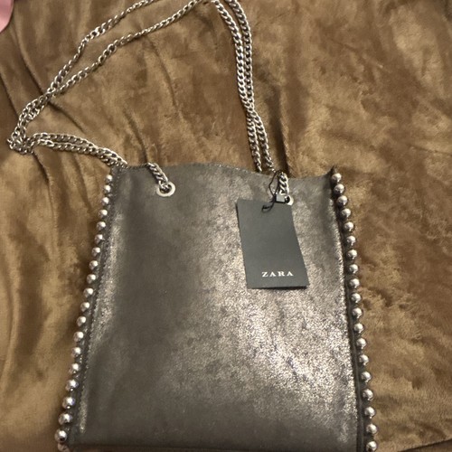 Zara black suede shoulder - , bag