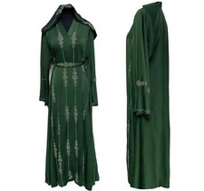 Latest Design Green Women Abaya Farasha Jalabiya Long dress