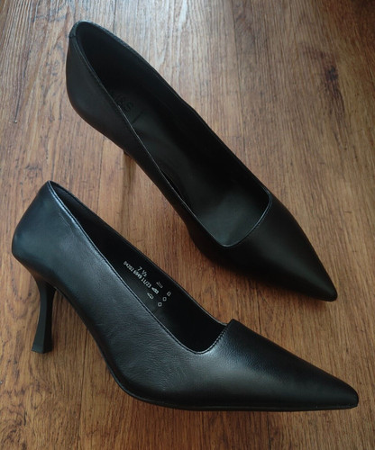 Leather stiletto heel - m&s,