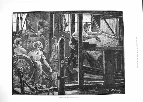 Old antique print 1881 matting - old,
