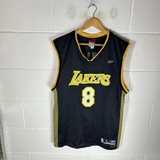 Vintage Los Angeles Lakers Jersey Mens Large Black Reebok #8 Kobe Bryant Away*