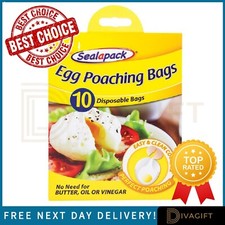EGG POACHING BAGS POACHED POACH POACHIES EGGS PERFECT EVERY TIME NEW PACK OF 10 