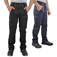 Men's Multi-pocket Cargo Work Action Trousers with YKK Zip & Knee Pad Pockets