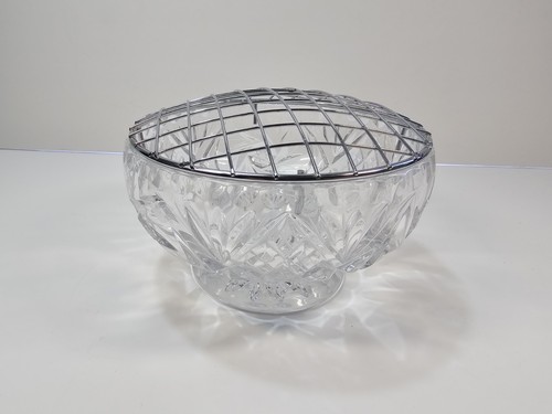 Vintage cut glass - rose, /