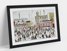 GOING TO WORK, L.S. LOWRY- HOME DECOR FRAMED WALL ART PAPER PRINT POSTER