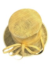 Ladies Wide Brim Beige Bow
