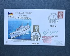 P & O Last Cruise Of The Canberra Signed By Captain FDC No 6 Of 20