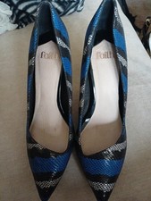 Faith Multi Coloured Mixed Material Court Shoes Size 7