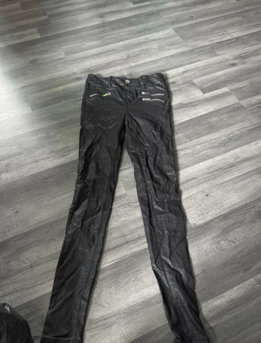 Ladies leather glitter - leather,