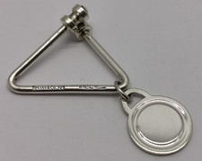 Vintage Tiffany & Co Paloma Picasso  Solid 925 Sterling Silver Triangle Key Ring