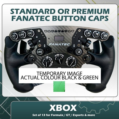Green outlined fanatec button - outlined,