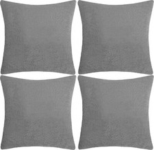 4 x Grey Cushion Cover Super