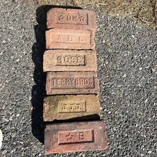 Rare 130 Yr Old Collector Bricks Six Unique Historic Clay Bricks Northeastern US