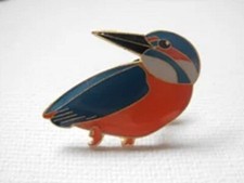 Kingfisher pin badge
