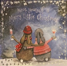 Alex Clark Starlight Christmas card ~ Christmas Drinks ~ Foiled~ SINGLE CARD