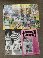 Collection of Celtic Autographs Hand Signed Posters Scottish Football Autographs