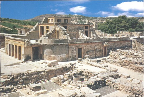 Knossos palace greece postcard - palace,