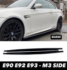BMW 3 Series M3 E90 E92 E93 Side Skirts Extension Blades Gloss Black 2005-14 ABS