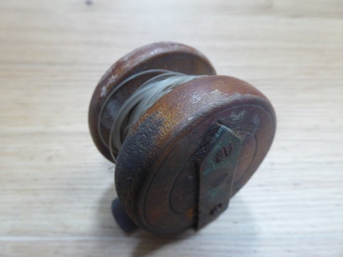 Vintage wood and brass - vintage, 2"
