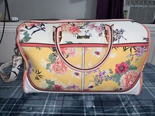 River Island Yellow Floral Carry On Weekender Bag