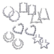 Large Womens Bamboo Earrings