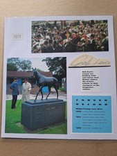 GEOFF LEWIS HORSE RACING LEGEND HAND-SIGNED MILL REEF PHOTOCARD (5)
