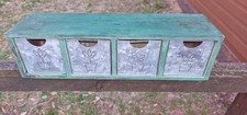 Galvanised Metal Garden Seed Box Carry Storage Organiser garden wall mount