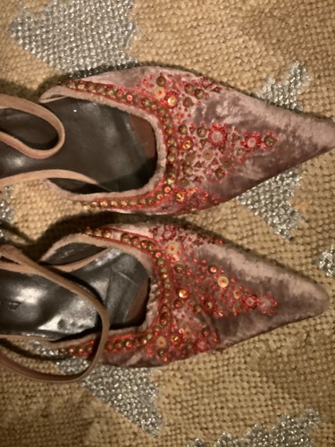 Vintage jigsaw shoes velvet - shoes,,