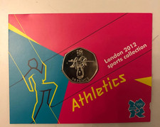 bu royal mint carded Olympic 50 pence Athletics 50p coin bunc