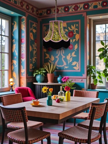 Leopard print table lampshades