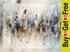 Abstract Feather Artwork Print