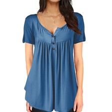 Womens Summer Tunic Tops Short