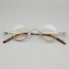 Vintage Small Round 34mm Glasses Mens Women Stainless steel Eyeglasses Frames