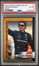 2023 Topps F1 NSCC National Promo George Russell F1-4 PSA 6 /50 Gold Refractor