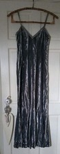 Tom Bowker for JEAN VARON London Mink Crushed Velvet Strappy Dress UK sz 8/10