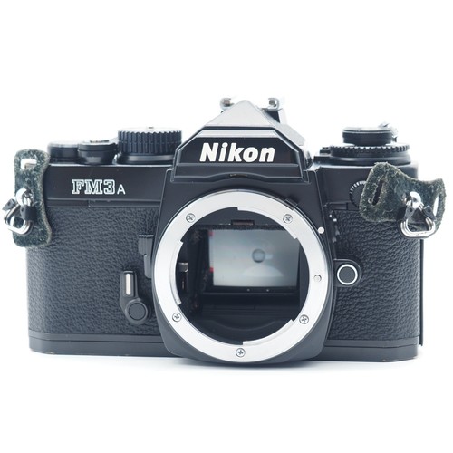 Nikon fm3a black film camera - black, camera[