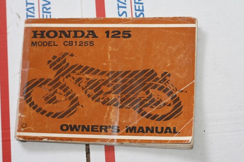 Honda cb125s owners manual - owners,