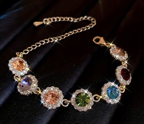 Iced out colourful gemstone - iced,