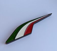 Italy Black Tricolore Flag Rear Car Badge for Fiat Tipo Grande Panda Punto Evo