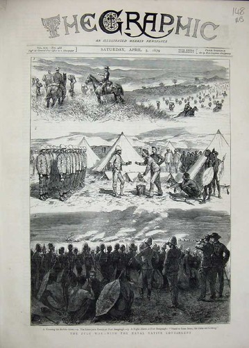 Old antique print - old, zulu