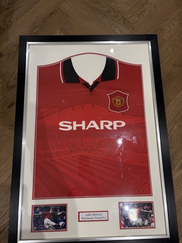 Gary neville signed manchester - signed,
