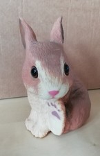 Light Brown Ornamental Ceramic/China Rabbit 145mm (5 ¾”) high. x 130mm (5 1/4")