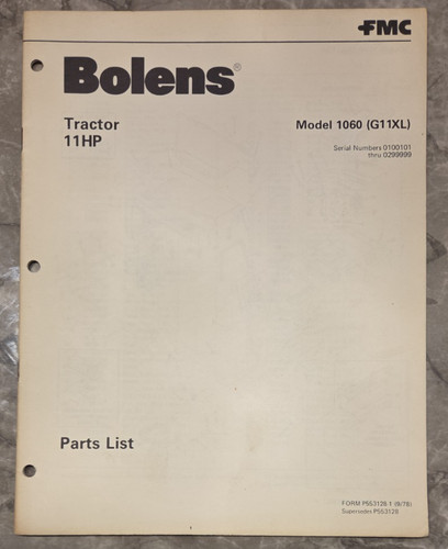 Bolens tractor model - 11, hp