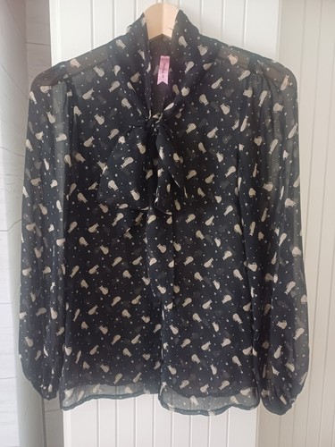Ladies blouse cat print - cat, and