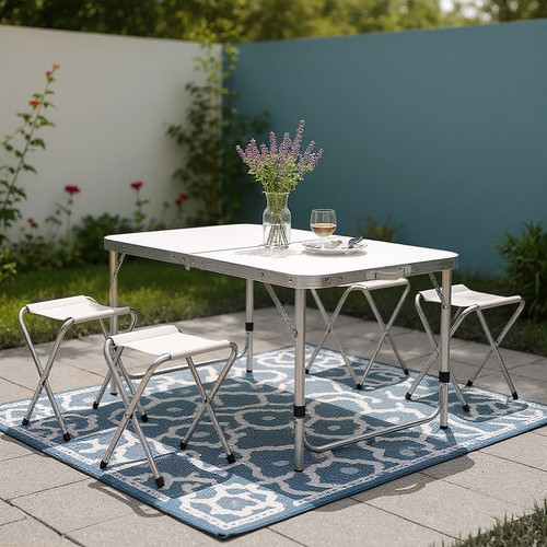 Table chair set foldable - table,